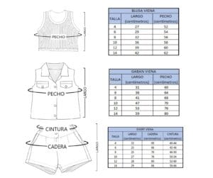 Set Tres piezas Viena Palo de Rosa Imperfecto Talla 14