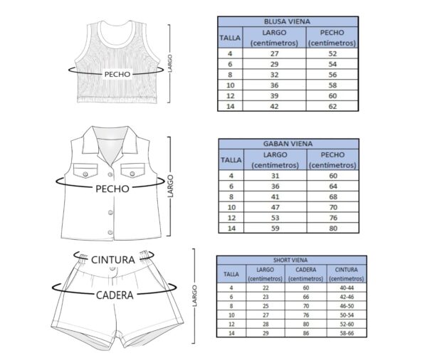 Set Tres piezas Viena Palo de Rosa Imperfecto Talla 14 - Image 4