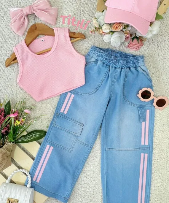 Set Roma Denim/Palo Rosa