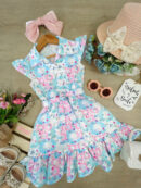 Vestido Primavera Azul Floral