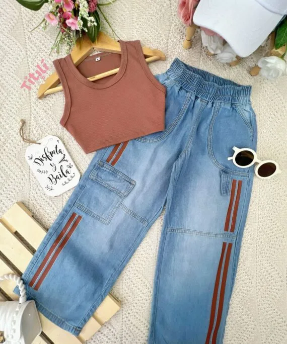 Set Roma Denim/Chocolate