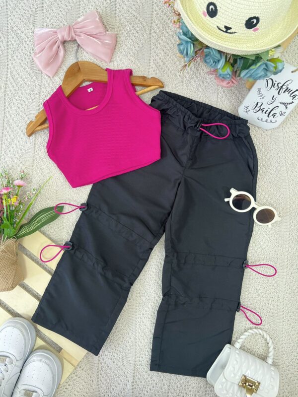 Set Milán Negro/Fucsia
