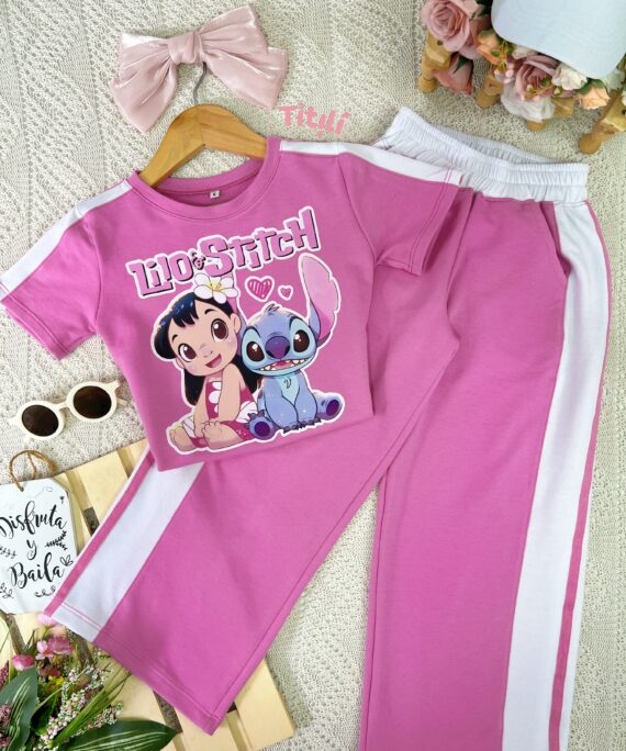 Set Paris Rosado Lilo Y Stitch