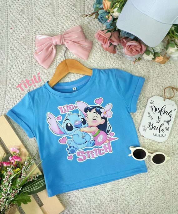 Blusa Campanita Azul Stitch