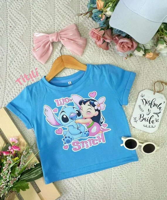 Blusa Campanita Azul Stitch