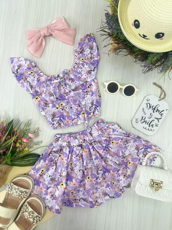Set Playa Lila Gatitos Últimos Talla 4