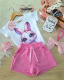 Set Ilusión Rosado Conejita Tallas 2-4 y 14-16