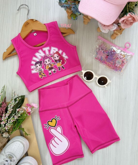 Set Gym Fucsia Guerreras Kpop Promo