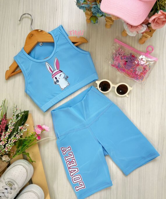 Set Gym Azul Conejito Promo