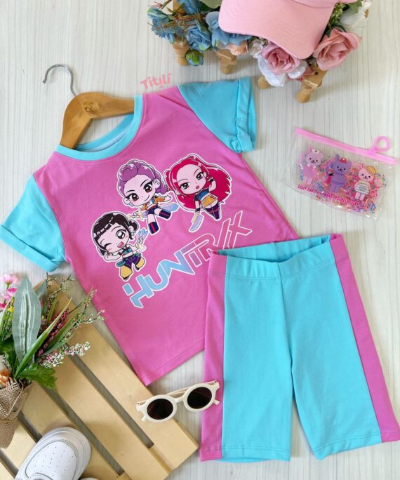 Set Angel Rosa-Azul Guerreras Kpop