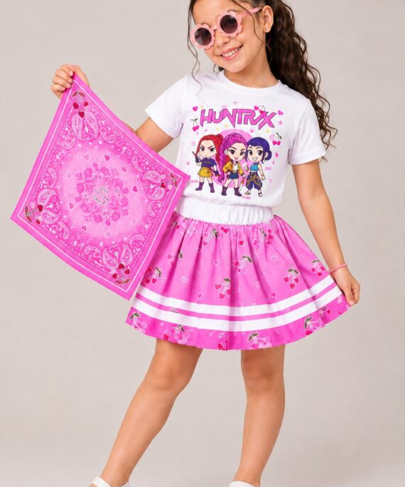 Set Pañoleta Fucsia Kpop Short interno