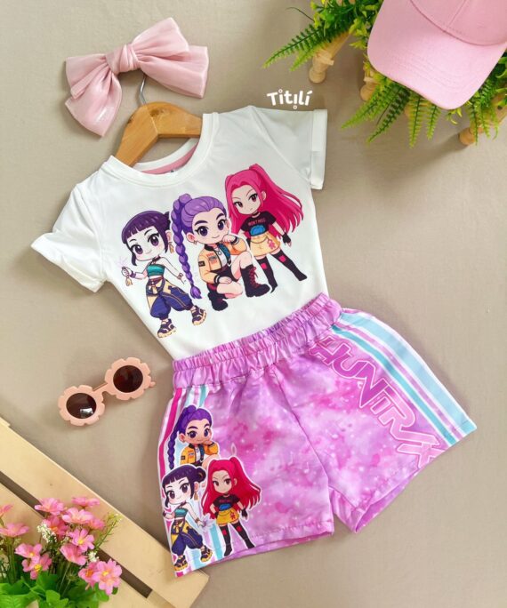 Set Pluma Rosado Guerreras Kpop