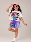 Set Pluma Lila Guerreras Kpop