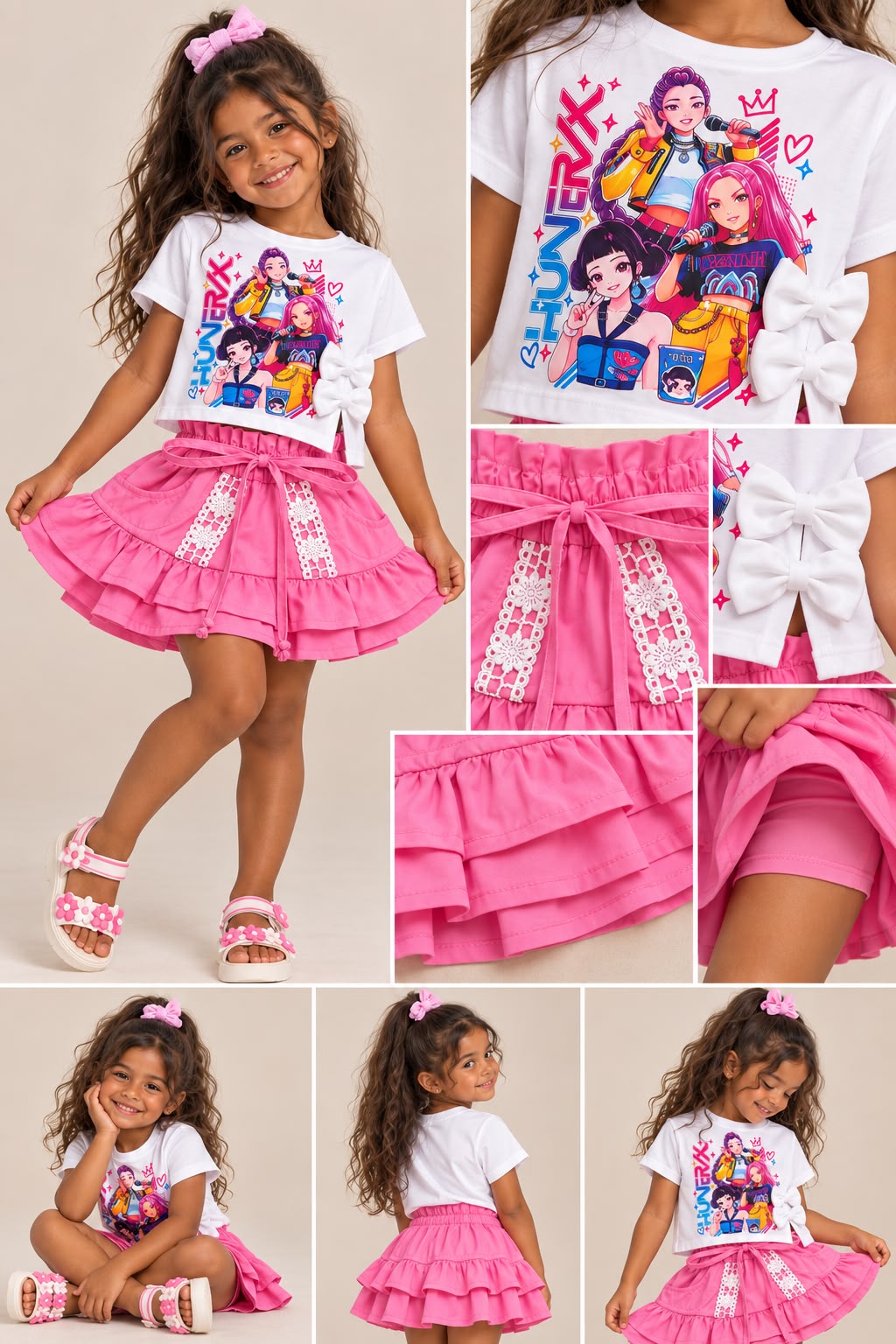 Set Alelí Rosa Guerreras Kpop Tallaje Reducido - Image 2