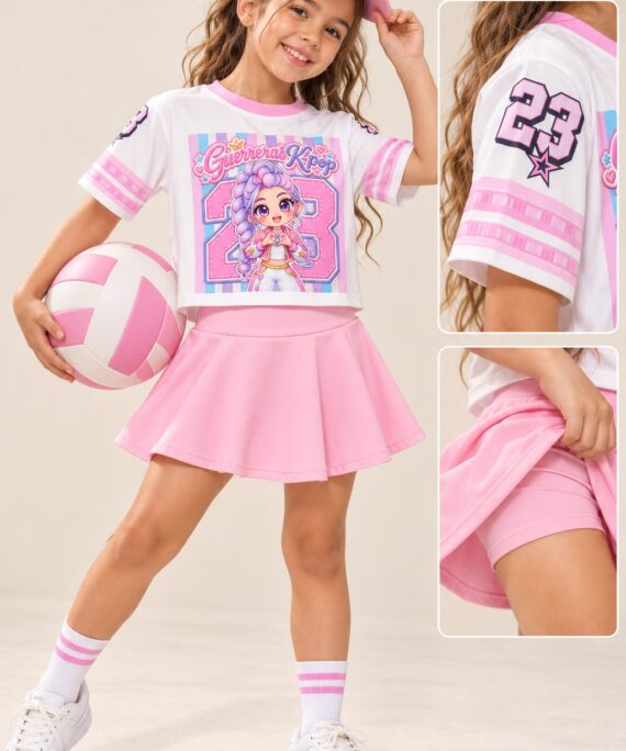 Set Ritmo/Short interno Rosa Guerreras Kpop