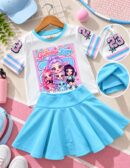 Set Ritmo/Short interno Azul Guerreras Kpop