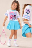 Set Ritmo/Short interno Azul Guerreras Kpop
